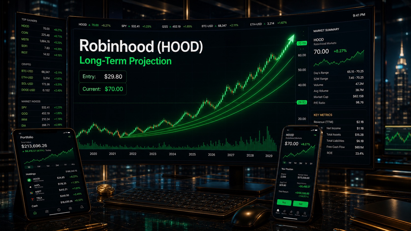 Robinhood (HOOD) — Long-Term Projection